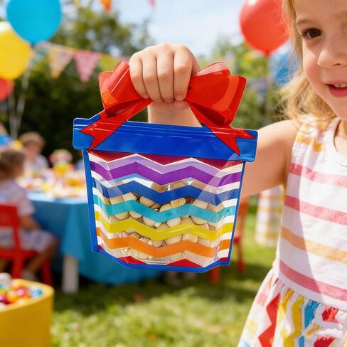 W Wintming 60pcs Butterfly Party Party Forms مع نافذة واضحة ومقبض - قفل الرمز البريدي يقف على رائحة الأكياس الصالحة لختم الهدايا (30) in Kuwait