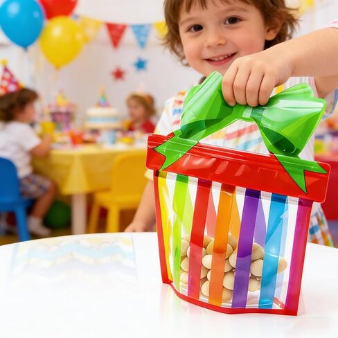 W Wintming 60pcs Butterfly Party Party Forms مع نافذة واضحة ومقبض - قفل الرمز البريدي يقف على رائحة الأكياس الصالحة لختم الهدايا (30) in Kuwait