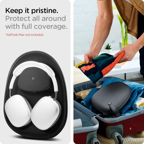 Spigen Klasden Designed for Airpods Max Carrying Travel Case Pouch Bag - Charcoal Gray [Compatible with Smart Case for Sleep Mode] in Kuwait