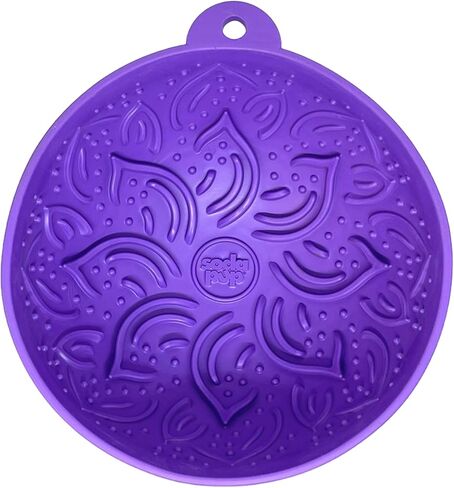 SodaPup Garden Tipsy Bowl eMat – Durable Lick Mat Enrichment Feeder Made in USA from Non-Toxic, Pet-Safe, Food Safe Rubber for Mental Stimulation, Avoiding Overfeeding, Calming, & More in Saudi Arabia