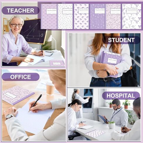 6 Pcs Bow Composition Notebooks Coquette Preppy Journal College Ruled Notebook Gift 110 Pages 9-3/4 x 7-1/2" Composition Notebooks for Mother's Day College Classroom Teacher Supplies(Pink,7" X 9") in Kuwait