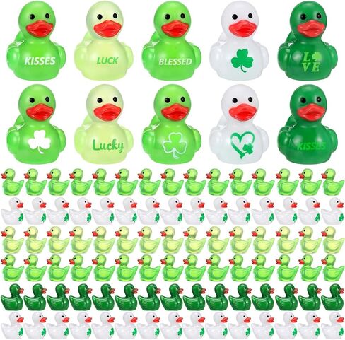 150 Pcs 4th of July Mini Resin Ducks Patriotic Tiny Duck Figurines Bulk Memorial Day Blue Red White Miniature Figures for Independence Day Garden Landscape Micro Decor(100 Pcs,Beach) in Kuwait