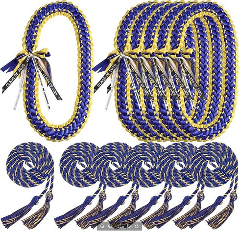 TFTAFAN Graduation Leis and Graduation Honor Cords Class of 2025 Graduation Ribbon Lei Graduation Necklace Braided Necklaces gift for Student Gifts Party Supplies in Kuwait