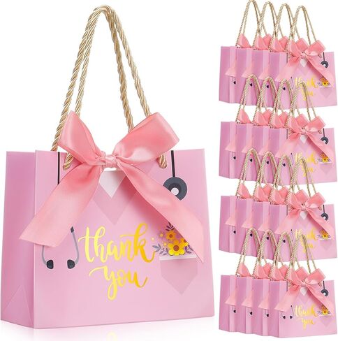 Supervitae 40 Pcs Nurse Gift Bags 5.5x2.4x4.7 Inch Small Thank You Nurse Paper Gift Bags with Handle and Bow Nurses Day Graduation Appreciation Week Gifts Bags for Medical School Graduate Party Favor in Saudi Arabia