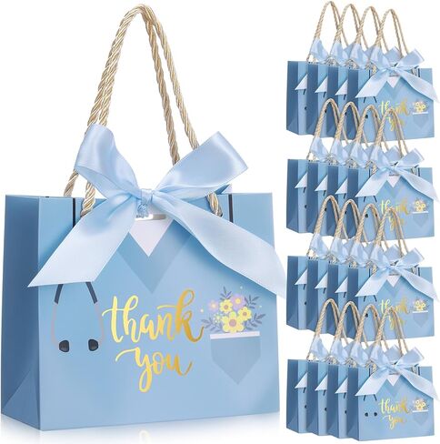 Supervitae 40 Pcs Nurse Gift Bags 5.5x2.4x4.7 Inch Small Thank You Nurse Paper Gift Bags with Handle and Bow Nurses Day Graduation Appreciation Week Gifts Bags for Medical School Graduate Party Favor in Saudi Arabia