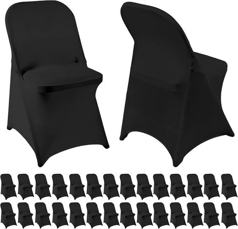 White Chair Covers 100 pcs Stretch Spandex Chair Covers Universal Fitted Chair Cover Protector for Wedding,Party, Banquet, Holidays, Celebration, Decoration（White, 100 PCS） in Saudi Arabia