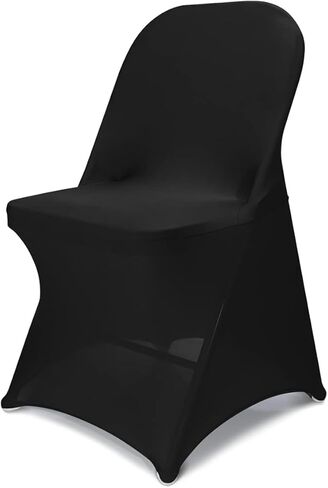 White Chair Covers 100 pcs Stretch Spandex Chair Covers Universal Fitted Chair Cover Protector for Wedding,Party, Banquet, Holidays, Celebration, Decoration（White, 100 PCS） in Saudi Arabia