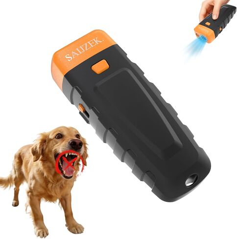 Ultrasonic Dog Trainer | Bark Deterrent Training Device | Anti Barking Silencer | Barks No More Devices | Stop Control Dogs Bad Behavior | Stopper Corrector Clicker Repellent in Kuwait