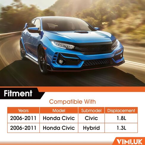 409 Stainless Steel Rear Exhaust Muffler Compatible for 2006-2011 Honda Civic 1.8L and 2006-2011 Honda Civic Hybrid Sedan 1.3L-Including Gasket and Bolt kit Part Number:18307-SNA-A01(VK-HC01) in Kuwait