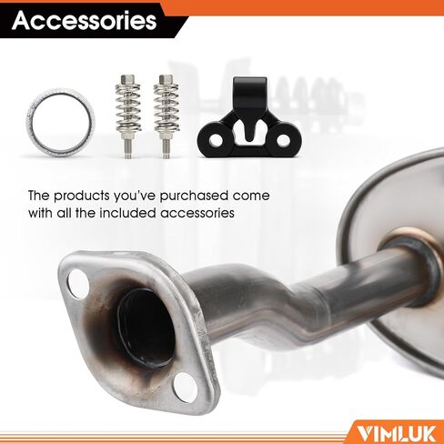 409 Stainless Steel Rear Exhaust Muffler Compatible for 2006-2011 Honda Civic 1.8L and 2006-2011 Honda Civic Hybrid Sedan 1.3L-Including Gasket and Bolt kit Part Number:18307-SNA-A01(VK-HC01) in Kuwait