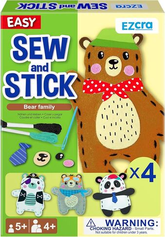 EZCRA Unicorn Sewing Kit for Kids Ages 4-8 - 4 Beginner Projects in Kuwait