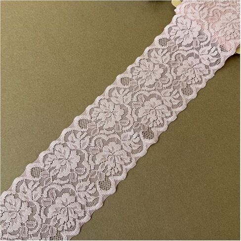 3 inch lace Trim, 5 Yards Long Black lace Ribbon with Good Elasticity of 1:2, Floral lace Design for Bridal Party, Halloween Party, hairbow Knot, DIY Jeans Sewing, and Home Decor in Kuwait