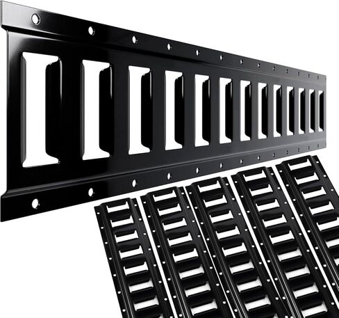 طقم ربط السكك الحديدية 2 'E - نظام قضبان Etrack للخدمة الشاقة 4 حزم - قضبان قضيب المسار E من الصلب المطلي بالطاقة لتأمين البضائع والكراجات والمقطورات والشاحنات الصغيرة بقوة كسر تبلغ 6000 رطل in Kuwait