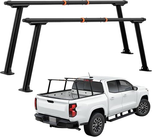 Truck Ladder Rack, Universal Aluminum Truck Bed Rack for Pickup,Adjustable Length 70-79 in,Height 28In,Real 1000LB Capacity Truck Bed Rack Set for Kayak, Surfboard, Lumber, Ladder in Kuwait
