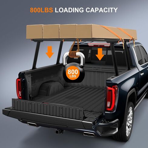 Truck Ladder Rack, Universal Aluminum Truck Bed Rack for Pickup,Adjustable Length 70-79 in,Height 28In,Real 1000LB Capacity Truck Bed Rack Set for Kayak, Surfboard, Lumber, Ladder in Kuwait