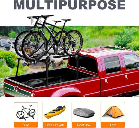 Truck Ladder Rack, Universal Aluminum Truck Bed Rack for Pickup,Adjustable Length 70-79 in,Height 28In,Real 1000LB Capacity Truck Bed Rack Set for Kayak, Surfboard, Lumber, Ladder in Kuwait