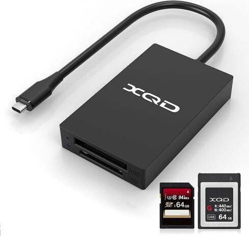 XQD Card Reader USB C XQD/SD Reader Dual Slot Memory Card Reader 5Gpbs Super Speed Support Sony G/M Series, Lexar 2933x/1400x USB Mark XQD Card,SD Card for Windows/Mac OS,Type-C XQD Card Reader in Kuwait