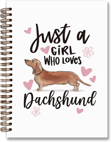 Cute Dachshund Weiner Dog Spiral Notebook Journal,Dog Notebook,Dachshund Gifts for Dog Lovers Teen Girls Women,Dachshund Office Supplies College Ruled Spiral Hardcover Notebook for School Office in Saudi Arabia