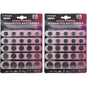 لوباسيل بطارية ليثيوم عالية الطاقة 3 فولت من لوباسيل CR2032 CR2025 CR2450 CR1620 CR1632 عبوة من 25 قطعة in Kuwait