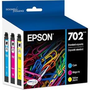 EPSON 702 DURABrite Ultra Ink Standard Capacity Color Combo Pack (T702520-S) Works with WorkForce Pro WF-3720, WF-3730, WF-3733 in Kuwait