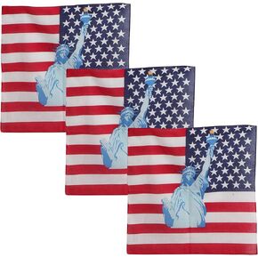 Motique Accessories American Flag Distressed Bandana - Set of 3 in Saudi Arabia
