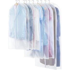 Clear Garment Bag - 15 Packs Garment Bags for Hanging Clothes Dress Bag Suit Bags for Closet Storage Travel - 24" x 40"/47"/55" in Saudi Arabia