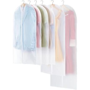 Clear Garment Bag - 15 Packs Garment Bags for Hanging Clothes Dress Bag Suit Bags for Closet Storage Travel - 24" x 40"/47"/55" in Kuwait
