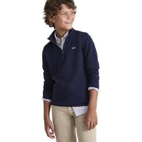 vineyard vines Boys' Saltwater Quarter-Zip, Forest Olive Football in Saudi Arabia