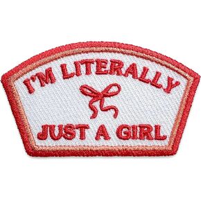 أنا حرفيًا مجرد فتاة رقعة 3 بوصات يمكن كيها/خياطتها على رقعة مزخرفة مطرزة للملابس وحقائب الظهر والقبعات اللطيفة هدية للفتيات للفتيات DIY إكسسوارات هدايا للأم والأب والأصدقاء وزملاء العمل in Kuwait