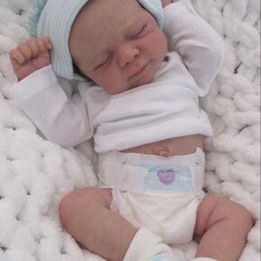 Zero Pam 20 inch Lifelike Reborn Baby Dolls Girl Eyes Open Silicone Newborn Doll with Realistic Veins Rooted Brown Hair Soft Cuddle Cloth Body Real Babies That Look Real Toys for Kids in Saudi Arabia
