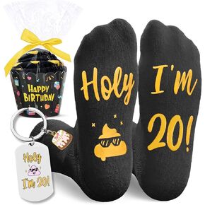 HAPPYPOP Birthday Gift Ideas for 13-18 Year Olds - Socks for Teen Girls and Boys with Keychain in Saudi Arabia