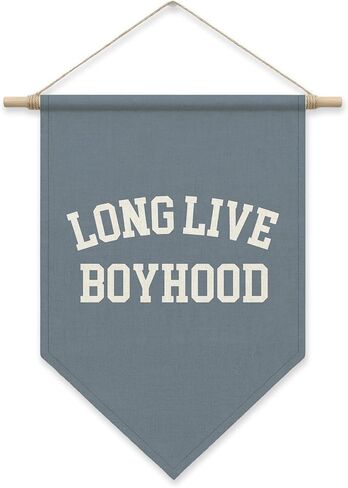 Play All Day Poster Hanger Frame, Boho Canvas Wall Art for Nursery Kids Room, Playroom Decor, Colorful Hanging Pennant Flag Banner, Birthday Gifts for Baby Boys Girls Toddler in Kuwait