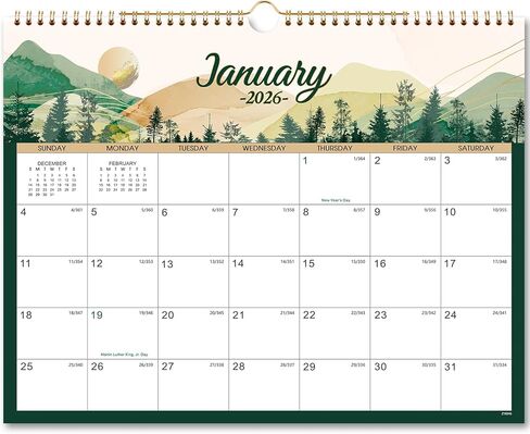 2025 Wall Calendar -3 Month Wall Calendar Vertical 2025 (Folded in a Month), Dec.2024 - Jan.2026, 11" x 26", Wall Calendar 2025, 3 Month Display Calendar with Thick Paper, Perforated Line in Saudi Arabia