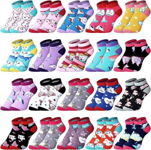 Xuhal 20 Pairs Cotton Novelty Socks Golf Athletic Socks Teacher Nurse Dentist Golf Gifts for Themed Party Supply in Kuwait