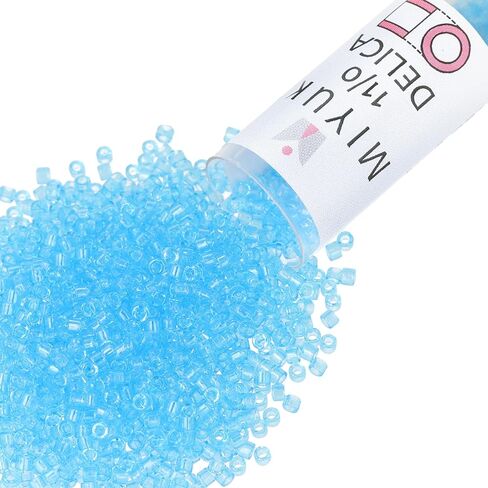 Miyuki Delica Seed Beads ، 11/0 Size ، 7.2 GMS ، 659 DALED EPAQUE CAPRI Blue in Kuwait