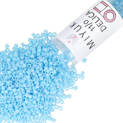 Miyuki Delica Seed Beads ، 11/0 Size ، 7.2 GMS ، 659 DALED EPAQUE CAPRI Blue in Kuwait