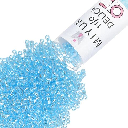 Miyuki Delica Seed Beads ، 11/0 Size ، 7.2 GMS ، 659 DALED EPAQUE CAPRI Blue in Kuwait