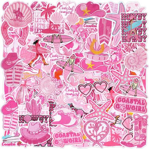 Zeyune 72 Pcs Western Valentine's Day Iron on Patches Bulk Red Pink Cowgirl Cowboy Hat Patches Cute Heart Vintage Bow Valentines Embroidered Appliques for Hat Backpack Clothes Shirt Jeans DIY Craft in Kuwait