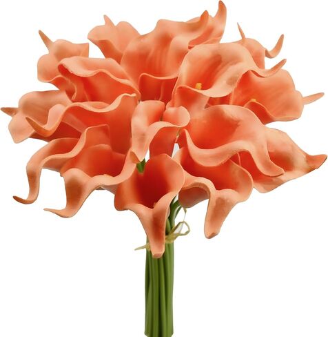 Mandy's 20pcs White Artificial Calla Lily Silk Fake Flowers 13.5" for Mother's Day Easter Home Kitchen Wedding Decorations New Year Spring in Kuwait