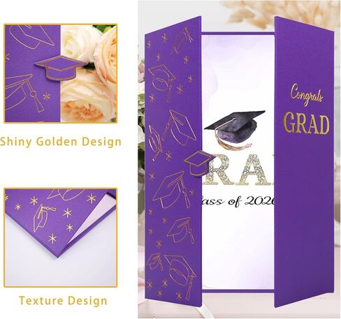 Trgowaul 2025 زخارف حفل التخرج ، فئة أرجوانية من 2025 دفتر الضيوف البديل ، مجلس شهادة توقيع الخريجين ، ملصق الخريج ملصق ، لوازم التخرج. in Kuwait