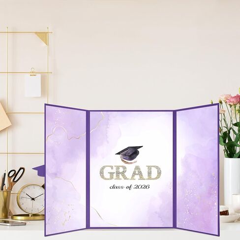 Trgowaul 2025 زخارف حفل التخرج ، فئة أرجوانية من 2025 دفتر الضيوف البديل ، مجلس شهادة توقيع الخريجين ، ملصق الخريج ملصق ، لوازم التخرج. in Kuwait