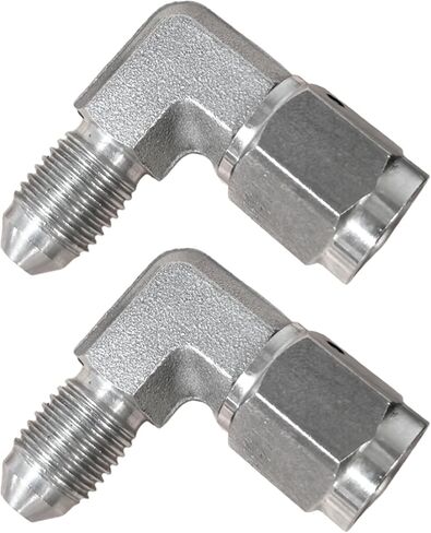2Pcs Brake Fitting Adapter, 3AN Male To 3/8‑24 HAF01 Inverted Flare Adapter Fitting, Stainless Steel Brake Line Fitting Adapter Straight in Saudi Arabia