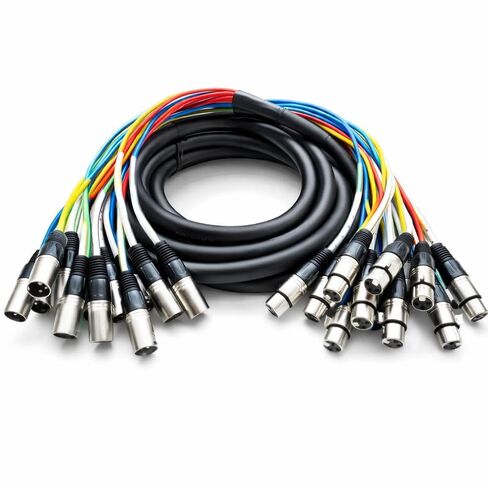 Seismic Audio - 12 Channel XLR Snake Cable - 10 Feet Long - Pro Audio Snake for Live Live, Recording, Studios, and Gigs - Patch, Amp, Mixer, Audio Interface 5' in Saudi Arabia