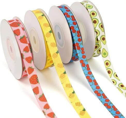 Patriotic Ribbon, 4 Rolls 40 Yards 4th of July Ribbons 3/8 Inch Red White and Blue Ribbon Stars Stripes Grosgrain Ribbon Fabric Ribbon for Memorial Veterans Independence Day Gift Wrapping DIY Crafts in Saudi Arabia