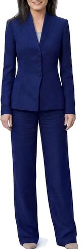 Marycrafts Women's Business Outfit Blazer Wide Leg Pant Suits Set for Work in Kuwait