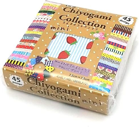 Japanese Origami Paper - Chiyogami Collection Mini (7.5cm x 7.5cm Each) 45 Designs - 180 Sheets Total in Saudi Arabia