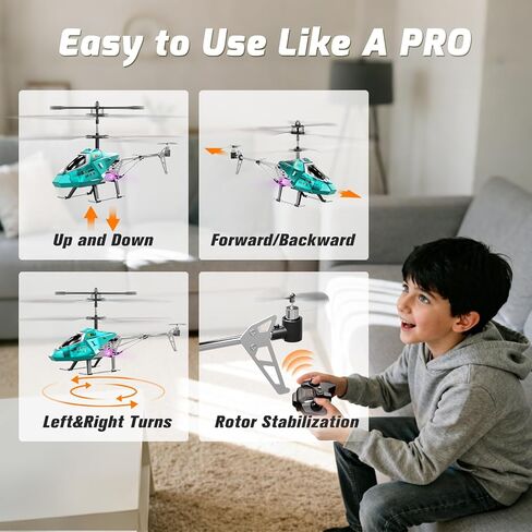 طائرة هليكوبتر RC للأطفال، سهلة الاستخدام، 11.4 × 2.7 × 4.92 بوصة، هدية DIY للأولاد الذين تتراوح أعمارهم بين 4-12 عامًا، وقت طيران 26 دقيقة (بطاريتان)، تثبيت على الارتفاع، إقلاع/هبوط بمفتاح واحد، 2.4 جيجا هرتز، طيران RC للبالغين لعبة in Saudi Arabia