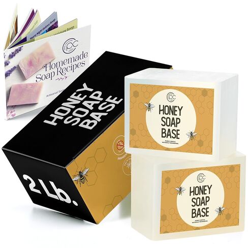 قاعدة صابون لمستلزمات صناعة الصابون تذوب وتصب قاعدة الصابون لصناعة صابون الجلسرين المرطب بوزن 5 رطل، غير معطرة - زبدة الشيا in Kuwait