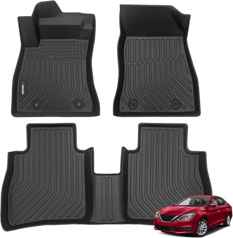 ANBINGO®Floor Mats & Cargo Liner Custom for Honda Pilot 2009-2015 Full Set Waterproof Car Mats All Weather Guard TPE Pilot Mats Set Black in Kuwait