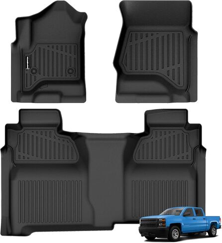 Floor Mats Custom Fit for Ford F150/F-150 2025 2015-2024 SuperCrew Cab (Includes 22-24 Lightning Models) All Weather TPE Rubber Floor Liners Anti-Slip Full Set for Ford F-150 2025 Accessories in Saudi Arabia